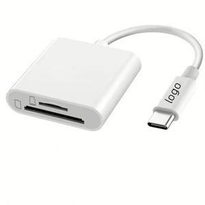 2 in 1 USB 3.1 Type C <b>SD</b> TF <b>Card</b> Dual Slot OTG <b>Card</b> Reader Adapter Plug and Play for IOS and Android - Product Image 1