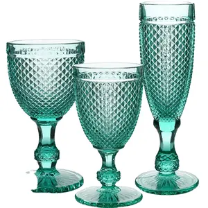 Vintage Water Gekleurde Glazen Bekers Voor Wijn/Gift/Sap/Kaars/Whiskey