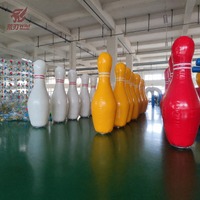 Wild Blade Aufblasbare Schnee-Bowling-Pins aus 0,9mm PVC-Netzgewebe, Kältebeständig mit Doppelschicht-Boden für Skigebiete