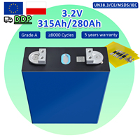 Batería de Litio Prismática de 3.2v 315Ah 280Ah con más de 8000 ciclos de vida útil, Envío DDP sin Impuestos desde la UE, para Paquetes de Baterías de Energía Doméstica