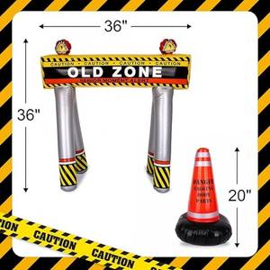 อุปกรณ์กั้นพลาสติกพีวีซีแบบเป่าลมและกรวยก่อสร้างสำหรับตกแต่งงานปาร์ตี้ - กันน้ำ น้ำหนักเบา - Product Image 6