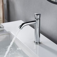 Robinet à poussoir anti-vandalisme en acier inoxydable à eau froide monotrou pour toilettes publiques, approvisionnement en gros