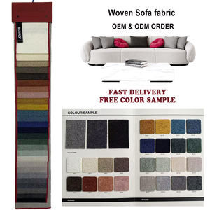 2025 कारखाने प्रत्यक्ष बिक्री आधुनिक लोकप्रिय 100% पॉलिएस्टर लिनन जैसे सोफे कपड़े वाटरप्रूफ बुना हुआ टुकड़ा रंगीन फर्नीचर कपड़े - Product Image 2