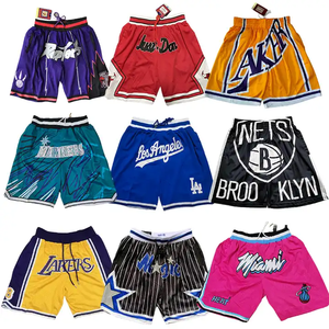 Pantalones Cortos de Baloncesto Americano NBAing de Alta Calidad 2025, Pantalones Cortos de Malla Just <span class=keywords><strong>Don</strong></span> para Hombre para los 32 Equipos - Product Image 1