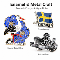 Badge en métal émaillé personnalisé pour chapeau, casquette ou revers, idéal pour les souvenirs touristiques - Vente en gros