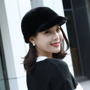 Mũ bóng chày lông chồn unisex mới, thêu tay, vành điều chỉnh, giữ ấm mùa đông, thích hợp cho tiệc tùng và thể thao - Product Image 5