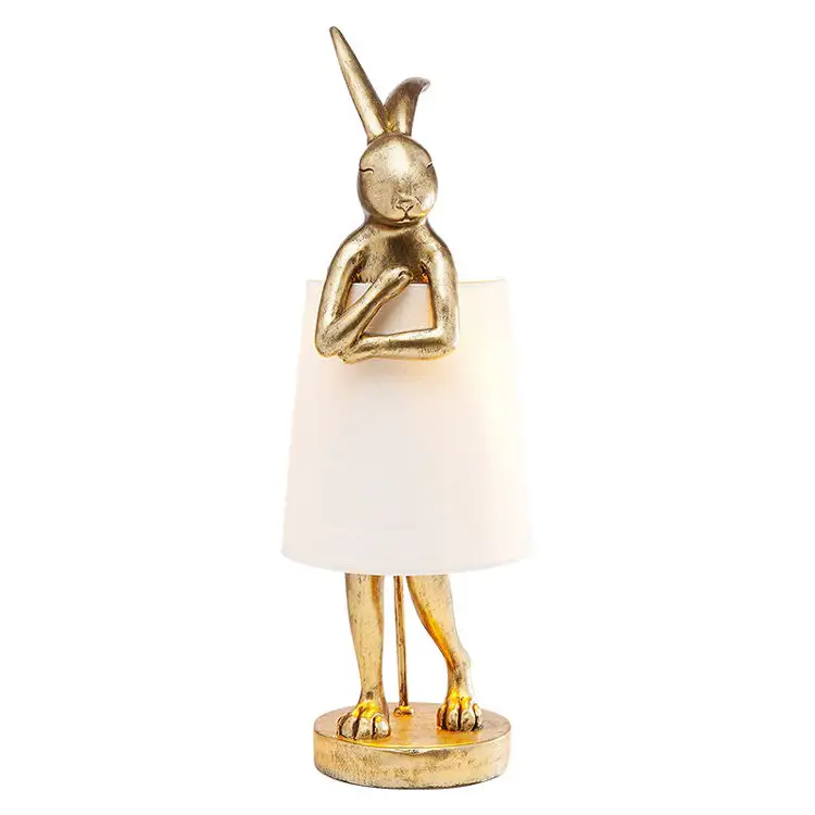 Latest Designer Bunny Table Lamp Kids Room Decor Creative Cute Lamp Meja Hias Lampara De Mesa Bedroom Apron Rabbit Table Lamp