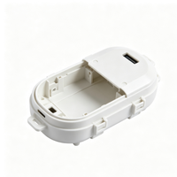 Boîtier de jonction ovale moulé par injection en ABS blanc OEM avec couvercle à clipser pour système de câblage électrique