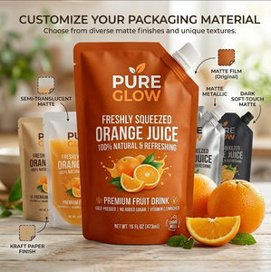 Pochette souple personnalisée de 50 ml/100 ml/250 ml avec bec verseur pour jus d'orange et bière, bouchon refermable, impression par gravure, emballage alimentaire de qualité alimentaire pour boissons - Product Image 3