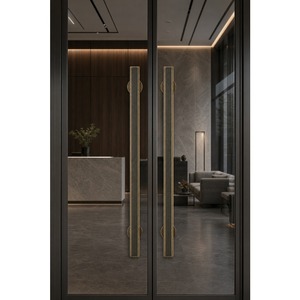 Manija <span class=keywords><strong>de</strong></span> <span class=keywords><strong>Puerta</strong></span> <span class=keywords><strong>de</strong></span> Latón Sólido, Rectangular Escalonada, en Bronce Negro, Herraje <span class=keywords><strong>de</strong></span> Entrada para Puertas <span class=keywords><strong>de</strong></span> Vidrio, Madera, Hoteles, Villas y Comercios, <span class=keywords><strong>de</strong></span> Primera Calidad - Product Image 1