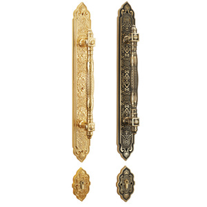 Cerradura de puerta silenciosa dorada de latón de cobre de lujo, cerradura de puerta de entrada de diseño - Product Image 4