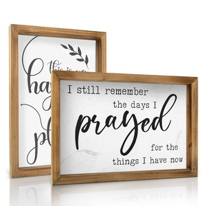 Putuo décor rustique cadre en bois signe d'art mural Vintage Plaque suspendue en bois signe maison ferme décor mural - Product Image 1