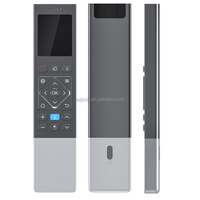 Télécommande vocale intelligente tout-en-un en alliage d'aluminium avec écran couleur, code fixe, 18 touches, batterie rechargeable