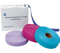 25 Piezas/Rollo de Torniquetes Elásticos Desechables Médicos de TPE Sin Látex con Hebilla
