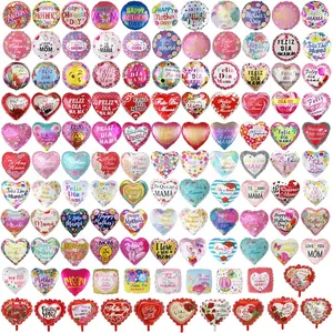 18inch Mother's Day Party Balloons Spain Feliz Dia Mama Aluminum Foil Heart-shaped Balloons Mother's Day Party Gift Decoration
