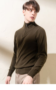 Hommes de demi <span class=keywords><strong>col</strong></span> haut zipper <span class=keywords><strong>pull</strong></span> <span class=keywords><strong>pull</strong></span> <span class=keywords><strong>cachemire</strong></span> bas chandail à manches longues <span class=keywords><strong>pull</strong></span> en <span class=keywords><strong>cachemire</strong></span> - Product Image 2