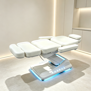 Fauteuil de beauté électrique à 4 moteurs, fauteuil facial réglable, fauteuil de traitement esthétique médical avec lumière LED au sol - Product Image 2