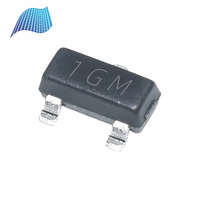 Transistor bipolaire NPN MMBTA06LT1G, marquage 1GM, 80V 0.5A, SOT-23 SMD, amplificateur de commutation à usage général, triode