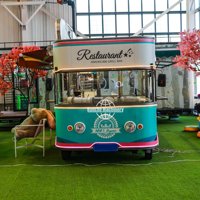 Elektrischer Aluminium- & Glasfaser-Imbisswagen für Kaffee, Asiatische Nudeln, Chips, Süßigkeiten, Eiscreme in Bürogebäuden & Campusbereichen