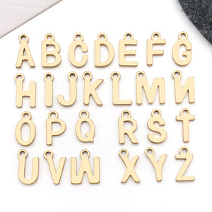 Alphabet-Buchstaben-Anhänger für Schmuckherstellung, 1mm, Edelstahl Gold Silber Anhänger, <span class=keywords><strong>104</strong></span> Stile - Product Image 1