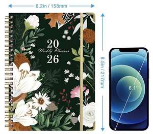 Cuaderno Espiral en Inglés A5, <span class=keywords><strong>Diario</strong></span> con Espiral, Planificador Semanal y Mensual, Agenda de Trabajo y Deportes, Diseño de Logotipo/Gráfico Personalizado - Product Image 2
