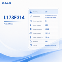 Sel Baterai LiFePO4 CALB Resmi 3.2V 314Ah 8000 Siklus Grade A Harga Pabrik Langsung MOQ Rendah 30pcs untuk ESS Grosir