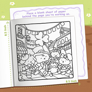 All'ingrosso personalizzato piccolo angolo carta libro da colorare per bambini bambini adulti ragazzi Super carino disegni spazi accoglienti 21x21cm per i regali - Product Image 4