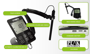 เครื่องวัดค่า pH mV แบบแท็บเล็ตหน้าจอสัมผัส LCD ขนาด 5 นิ้ว ยี่ห้อ USA - Product Image 3