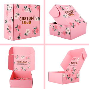 Nouvelle boîte d'<span class=keywords><strong>emballage</strong></span> personnalisée Pulida 2025 avec logo imprimé, rose, grande, moyenne, petite, carrée, pliable, pour expédition et cadeaux - Product Image 4