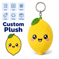 Fabricant de Peluches Personnalisées : Porte-clés en Peluche, Transformez Votre Design de Mascotte en Poupées en Peluche Douces en Forme de Citron pour Cadeaux Promotionnels