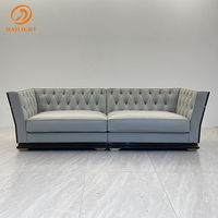 Lieferanten benutzer definierte Luxus moderne Büro Warte bereich Empfang grau Leder Chesterfield Sofas für Büro