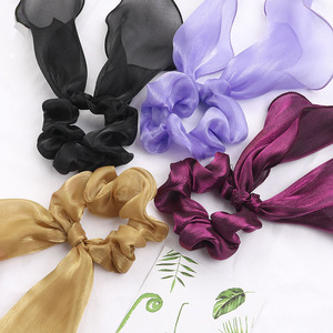 Ribbon <strong>Hair</strong> Scrunchies Pure Colour Chiffon Elastic <strong>Hair</strong> <strong>Band</strong> <strong>for</strong> Women <strong>Girl</strong> <strong>Hair</strong> Accessories - Product Image 4