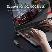 UNIEAN - Adaptador Convertidor USB 3.0 Gigabit Ethernet de 2 Metros, Adaptador de Cable de Red USB 3.1 a RJ45 para Macbook Pro