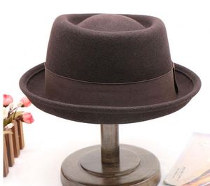 หมวกเฟโดราทรงใหม่คุณภาพสูง แฟชั่น ทำจากขนสัตว์ 100% ทรงกลม ขอบม้วน สำหรับผู้ชายและผู้หญิง รุ่น LM01 - Product Image 4