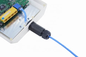 Connettore PC GIET RJ45M25 non schermato a corpo lungo, impermeabile IP68, con custodia in nylon, jack femmina RCA 12V 2A per montaggio a pannello, a saldare - Product Image 5