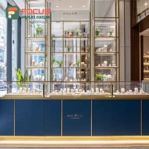 Luxury Jewelry Store Display System Metal <b>Frame</b> Boutique Space Jewelry Cabinet - Product Image 1