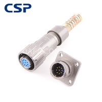 Conector Eléctrico Circular BNC de Alta Calidad FQ14 Personalizado de 14.5mm, 2 Pines, 3 Pines, 7 Pines, Impermeable, para Aviación