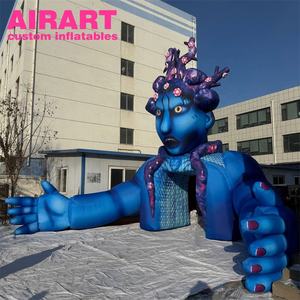 Fortable الصيف الدعائم حزب نفخ نفق أزرق ، نفخ الأزرق نفق الغابات الديكور المرحلة - Product Image 2