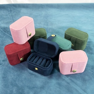 Portable Ring <b>Storage</b> <b>Box</b> case Mini Ring <b>Box</b> Snap Closure <b>Small</b> Travel Rings Organizer <b>Box</b> Wholesale Rings <b>Box</b> - Product Image 3