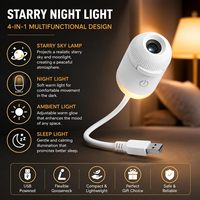 Projecteur Galaxie 2-en-1 Lampe de Nuit USB Mini Projecteur d'Étoiles LED Plafonnier avec 3 Diapositives de Projection pour Chambre d'Enfant