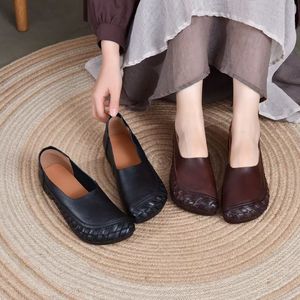 Women's Summer <b>Spring</b> Autumn Soft Solid Anti-Slippery <b>Boots</b> Walking Shoes Slippers Women's Soft Leather Slip-On Slippers - Product Image 1