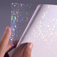 Film de plastification à froid holographique transparent auto-adhésif de haute qualité en PVC, PE, PET de qualité alimentaire, format A4