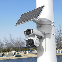 Caméra de sécurité dôme OEM 4G LTE 4MP avec panoramique/inclinaison, audio bidirectionnel, suivi de mouvement humain, vision nocturne couleur, stockage cloud et carte SD, garantie 1 an
