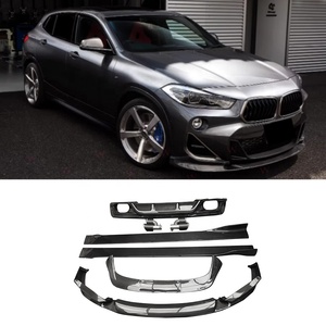 Kit carrosserie style 3D en fibre <span class=keywords><strong>de</strong></span> carbone pour <span class=keywords><strong>BMW</strong></span> <span class=keywords><strong>X2</strong></span> F39 2019+ : Lame avant, diffuseur <span class=keywords><strong>de</strong></span> pare-chocs arrière, spoiler <span class=keywords><strong>de</strong></span> <span class=keywords><strong>toit</strong></span>, jupes latérales et séparateurs - Product Image 1