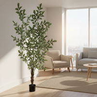 Arbre d'olivier artificiel de 180 cm en pot, article très demandé à l'international, pour la décoration intérieure au sol et la personnalisation de l'aménagement paysager