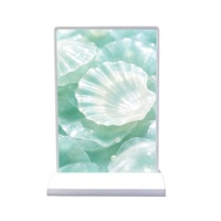 Affichage publicitaire LED ultra-mince double face rechargeable à clipser pour comptoir de bar, liste de prix, comptoir de magasin de thé au lait, boissons