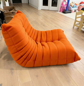Poltrona Sacco Arancione ad Alta Densità Impermeabile per Adulti e Adolescenti, Stile Francese per Uso Accanto al Caminetto o sul Divano - Product Image 4