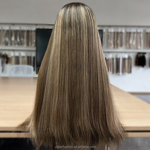 Peluca médica europea de cabello humano con base de seda, atada a mano, para pacientes con cáncer, color marrón, con cutícula alineada, encaje frontal y base de seda, peluca Kosher. - Product Image 2