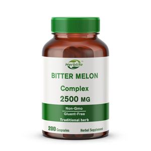 Vente chaude OEM - Personnalisable - Capsules de melon amer 2500 mg |   200 unités |   Extrait non OGM et sans gluten |   Complément complexe - Product Image 1