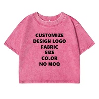 Camisetas Cortas de Verano para Mujer, Ajustadas, de Alta Calidad, con Lavado Ácido, Fabricadas en Fábrica